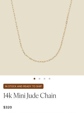 14k Mini Jude Chain Necklace - Gold